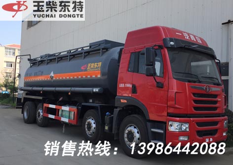 解放前四后六18立方盐酸罐车