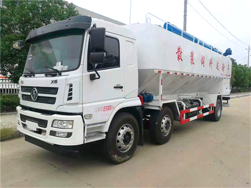 陕汽小三轴30方散装饲料车