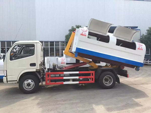 多利卡D6拉臂垃圾车|5方钩臂垃圾车