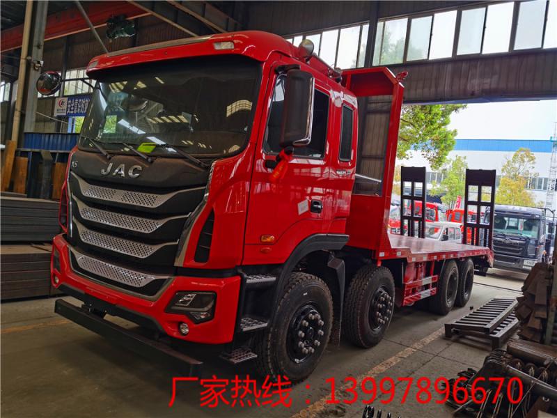 江淮前四后八平板运输车