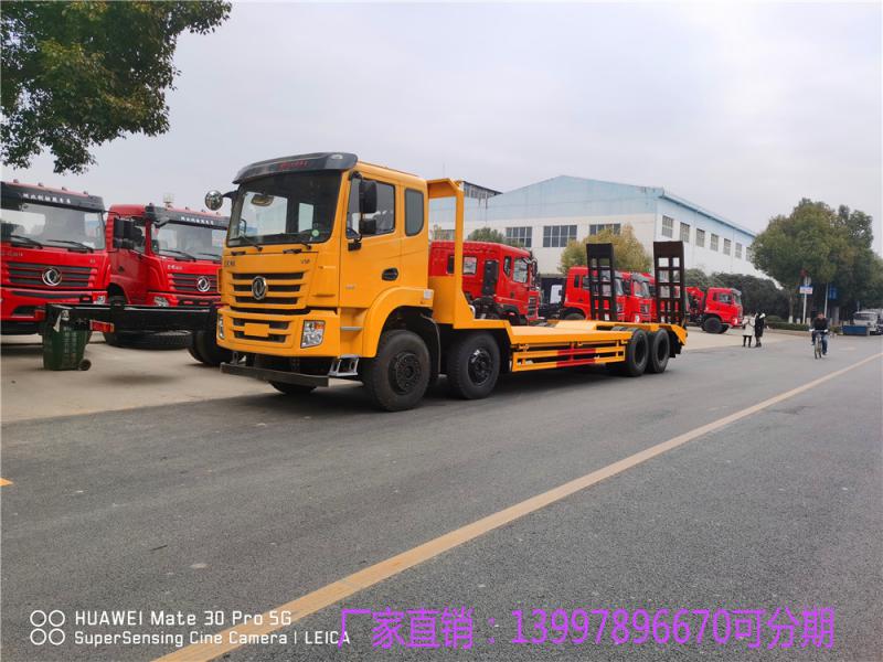 东风前四后八凹板平板拖车