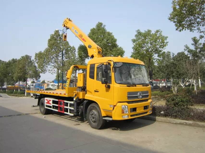 东风天锦随车吊清障车|天锦平板清障救援车