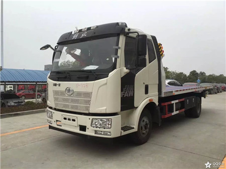 解放J6一拖二清障车|全落地救援车