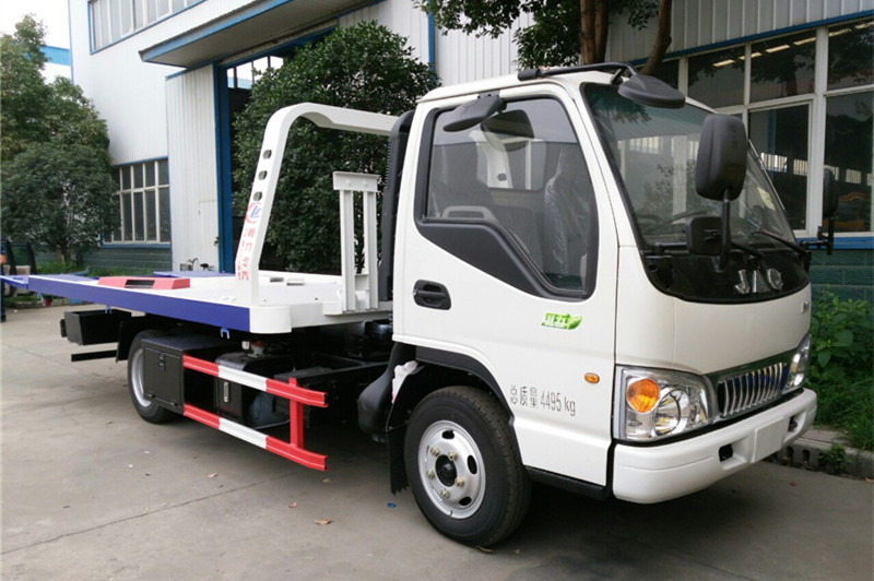 江淮蓝牌平板救援车|康铃一拖二蓝牌清障车